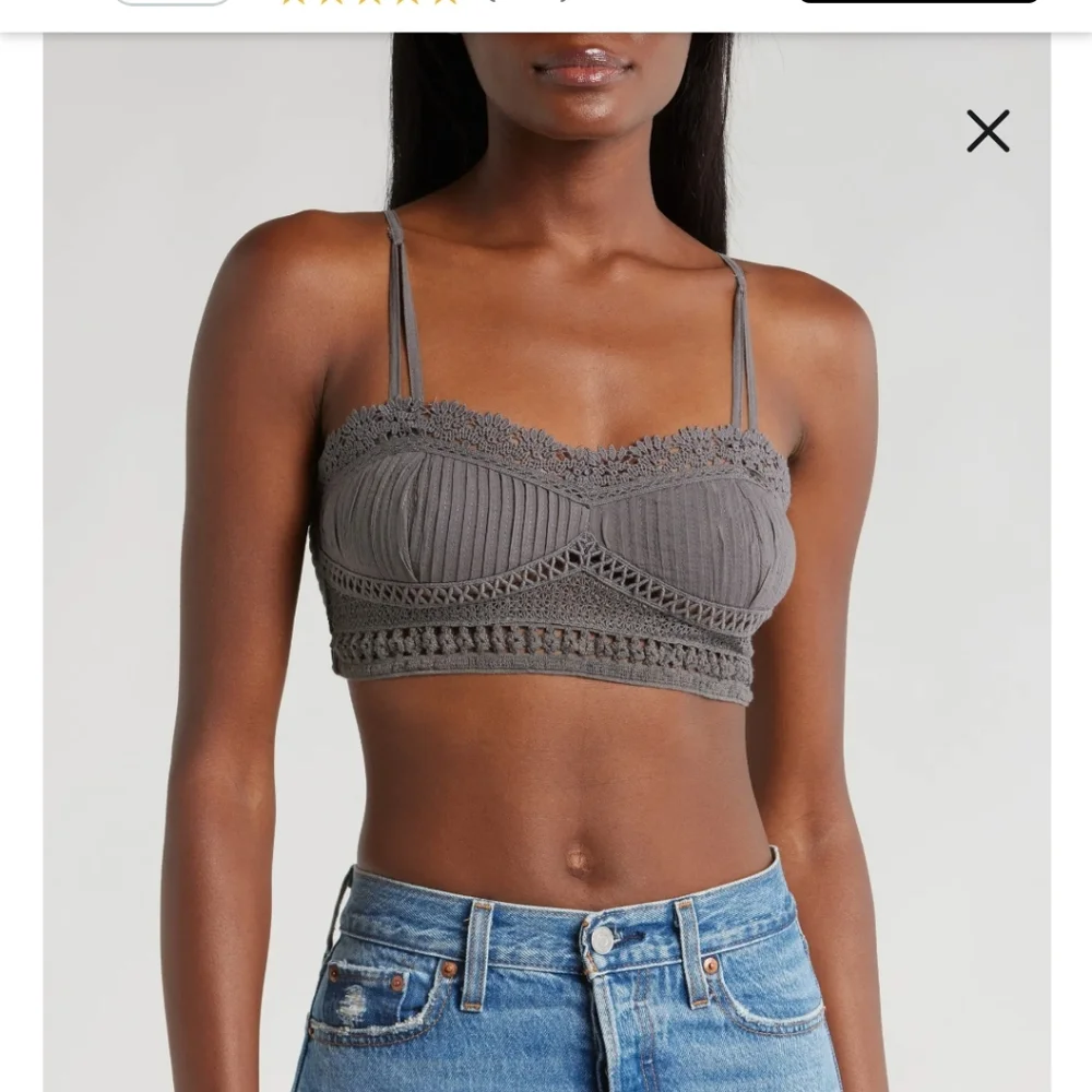 NEW  FREE PEOPLE  TALLULAH SMOCKED BACK  LACE BRALETTE - Picture 9 of 9